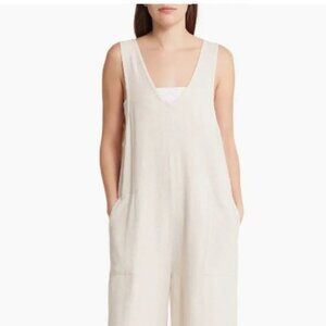 Nordstrom Treasure & Bond Sleeveless Wide Leg Jumpsuit Ivory Birch X-Small